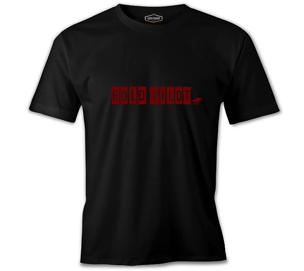 Bold Pilot Siyah Erkek Tshirt