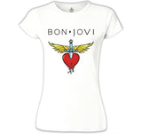 Bon Jovi White Women's Tshirt