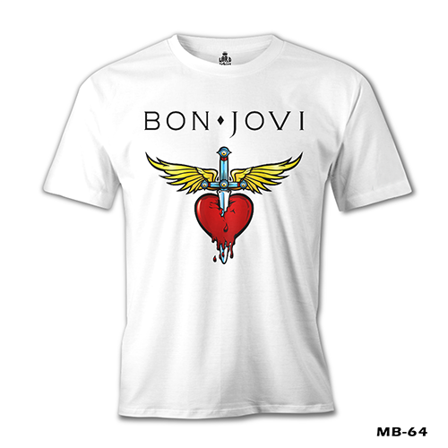 Bon Jovi White Men's Tshirt
