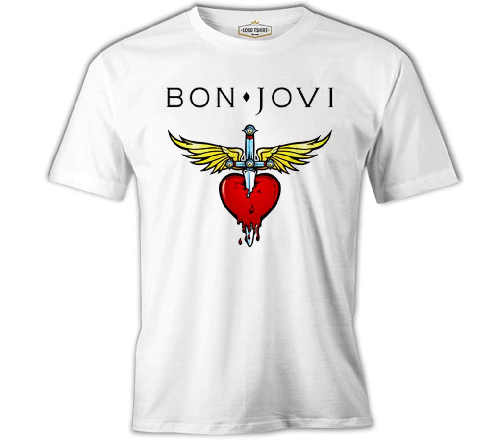 Bon Jovi Beyaz Erkek Tshirt
