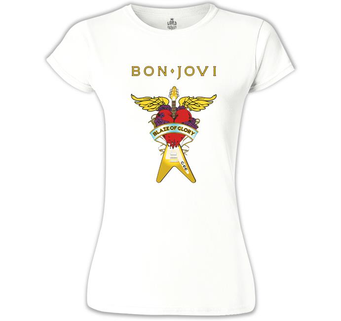 Bon Jovi - Guitar White Women's Tshirt