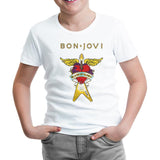 Bon Jovi - Guitar White Kids Tshirt