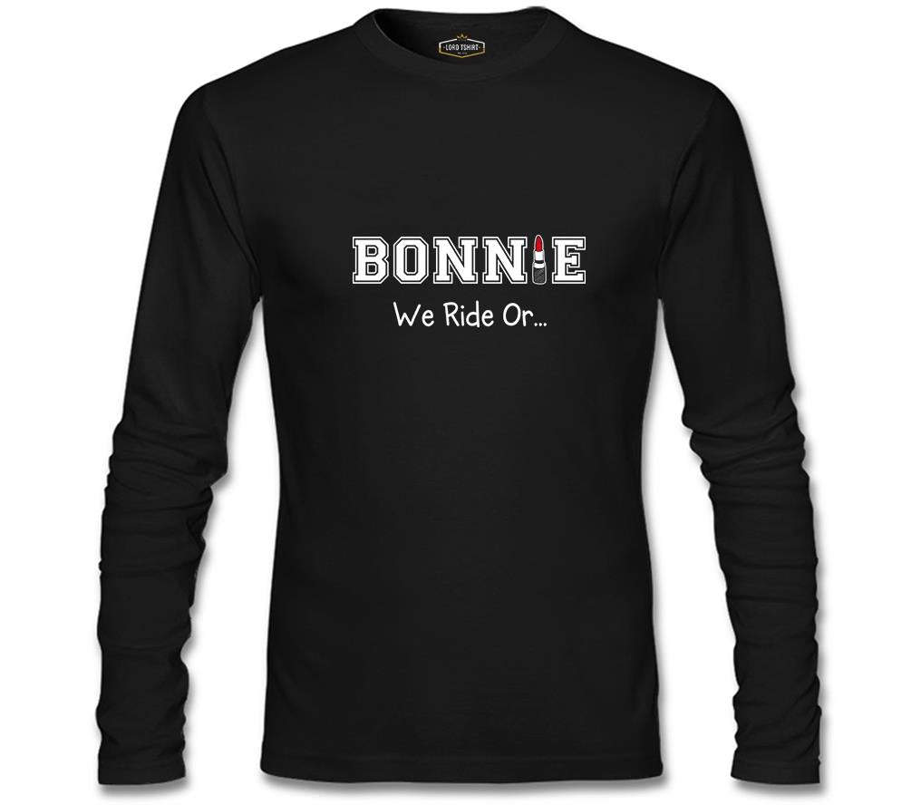 Bonnie and Clyde - Bonnie Siyah Erkek Sweatshirt