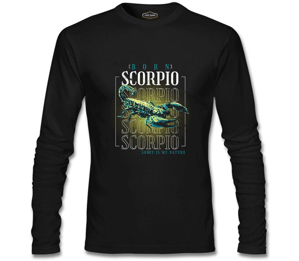 Born Scorpio Siyah Erkek Sweatshirt