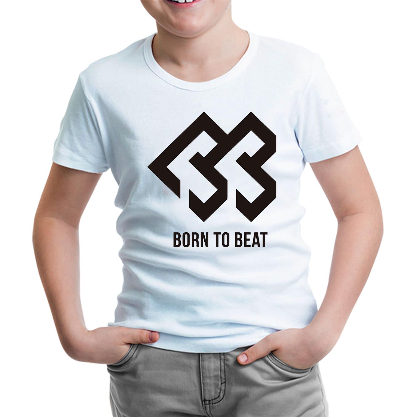 Born to Beat - Logo Beyaz Çocuk Tshirt