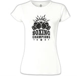 Boxing - Şampiyon Beyaz Kadın Tshirt