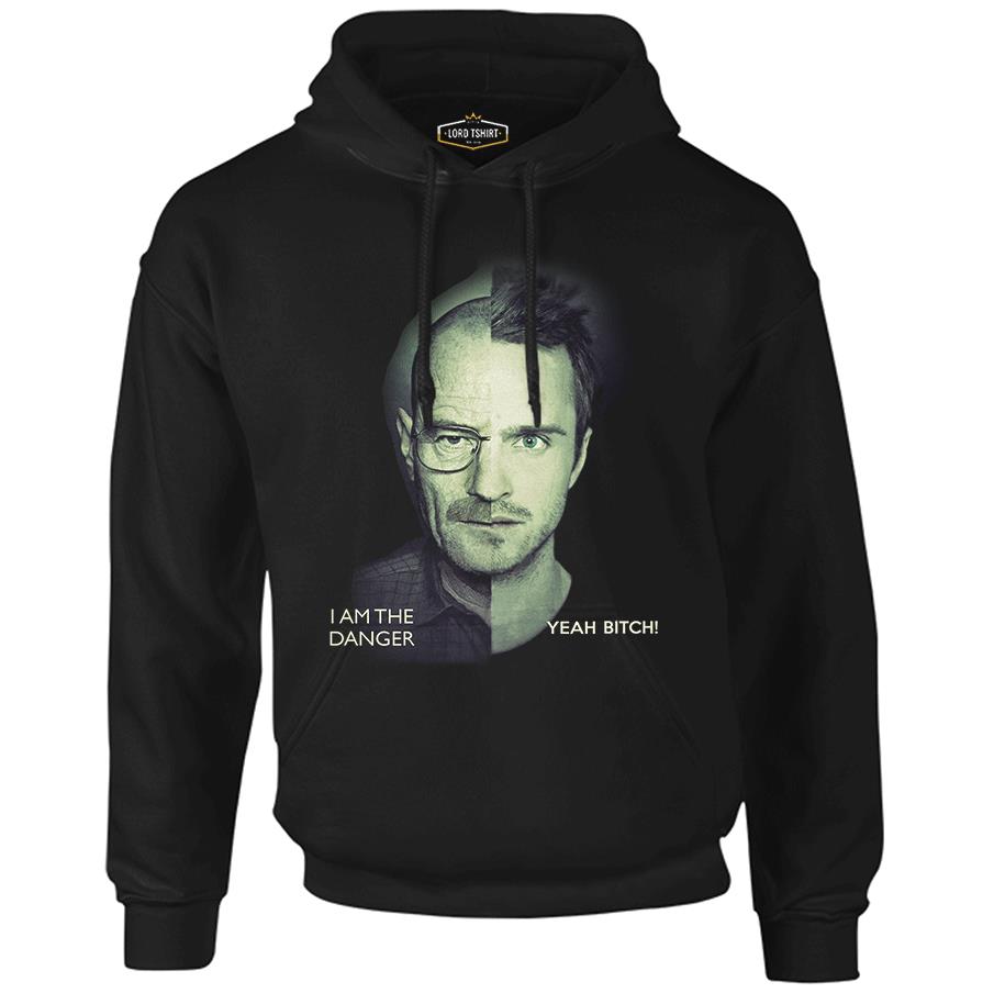 Breaking Bad - I am The Danger Siyah Erkek Fermuarsız Kapşonlu
