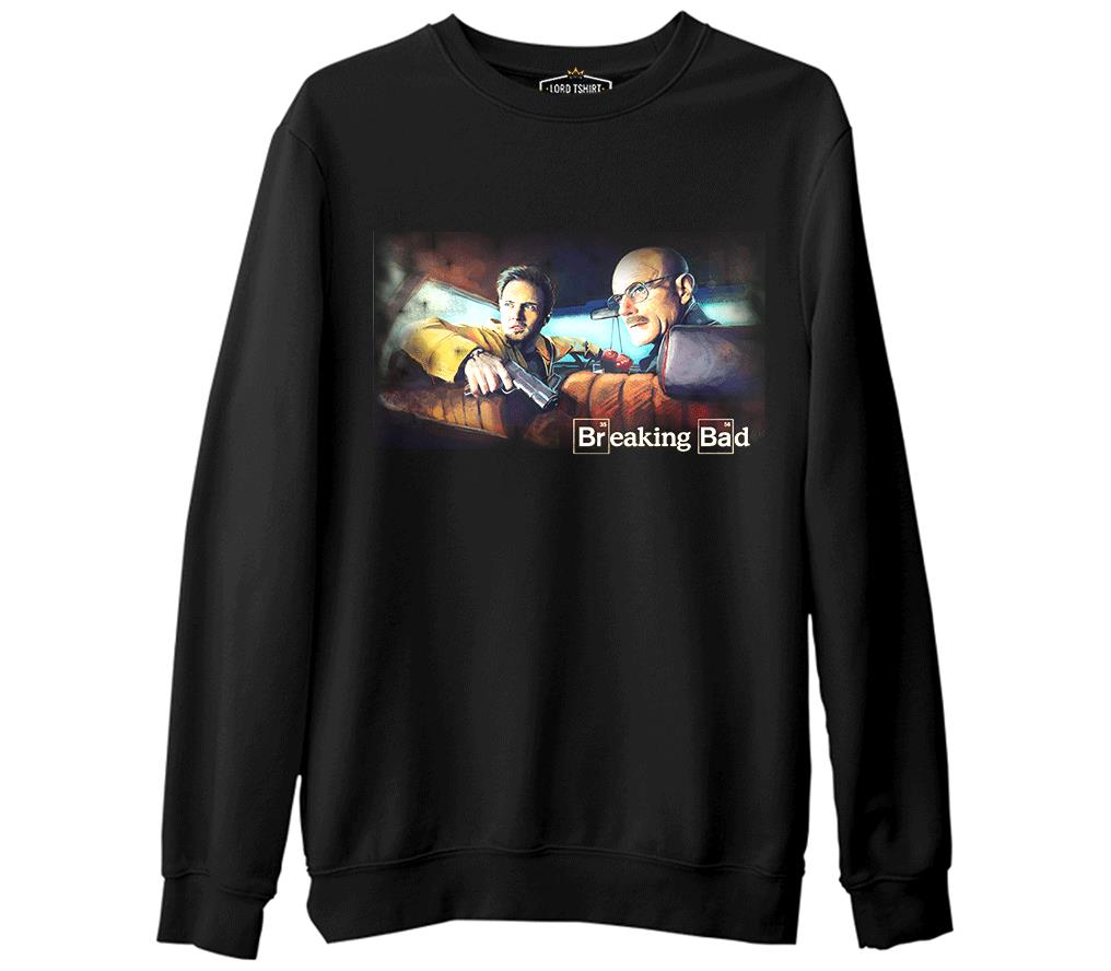 Breaking Bad - In the Car  Siyah Erkek Kalın Sweatshirt