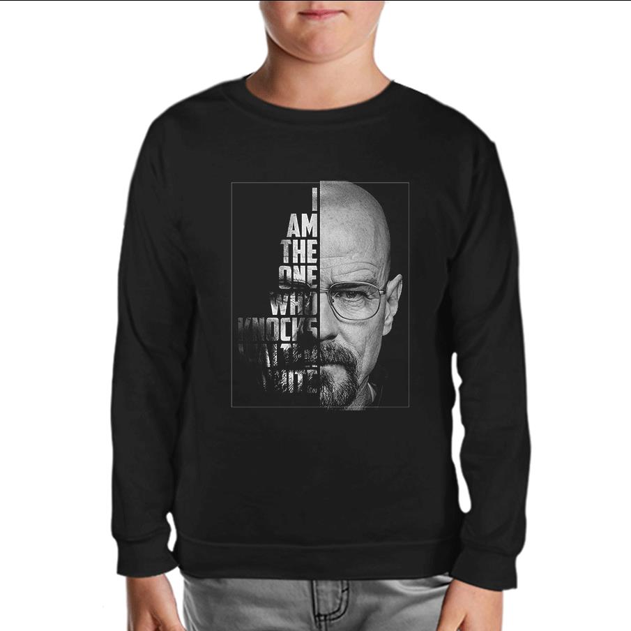 Breaking Bad - Who Knocks Walter White Black Kids Sweatshirt