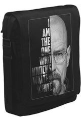 Breaking Bad - Who Knocks Walter White Unisex Siyah Postacı Çanta