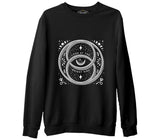 Bright Side Siyah Erkek Kalın Sweatshirt