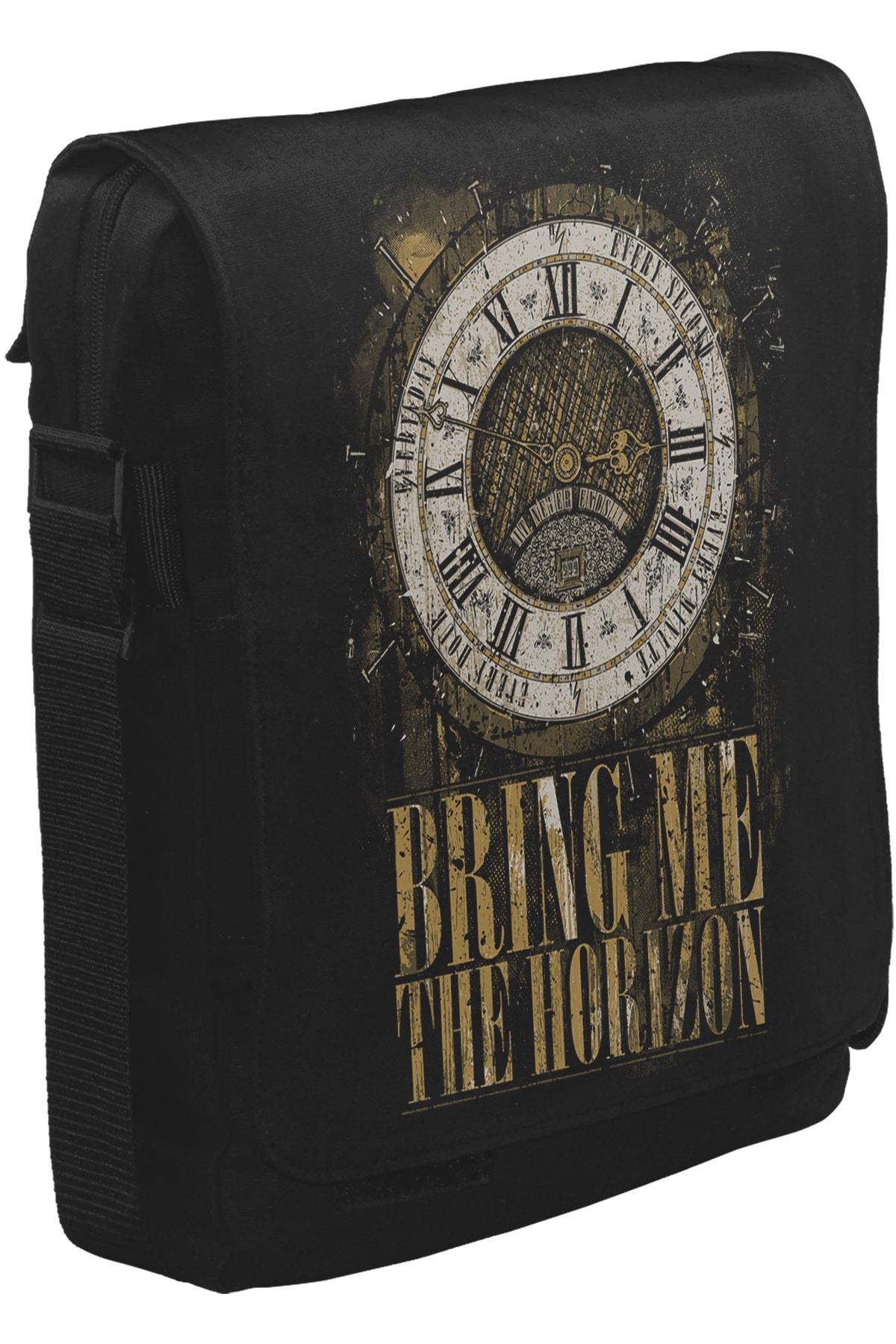 Bring me the Horizon - Clock Unisex Siyah Postacı Çanta