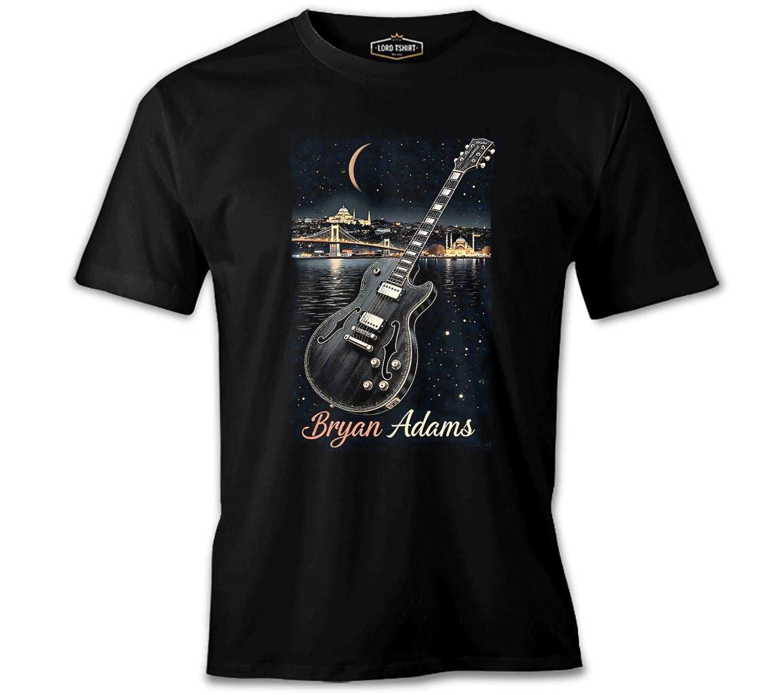 Bryan Adams - Gitar İstanbul Siyah Erkek Tshirt