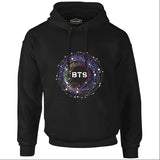 BTS -  4th Siyah Erkek Fermuarsız Kapşonlu
