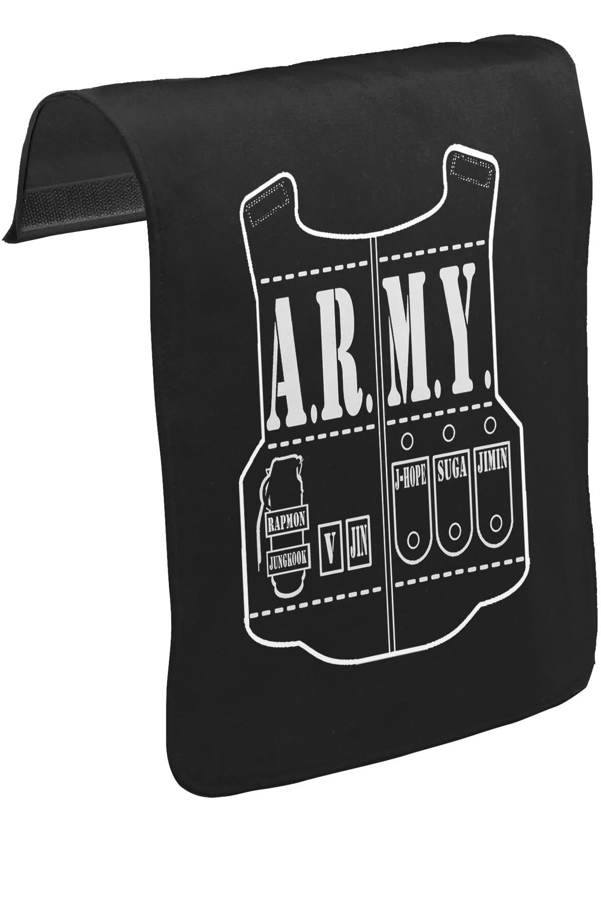 BTS - Army Unisex Siyah Tak-Çıkar Postacı Çanta Kapağı CK-1126