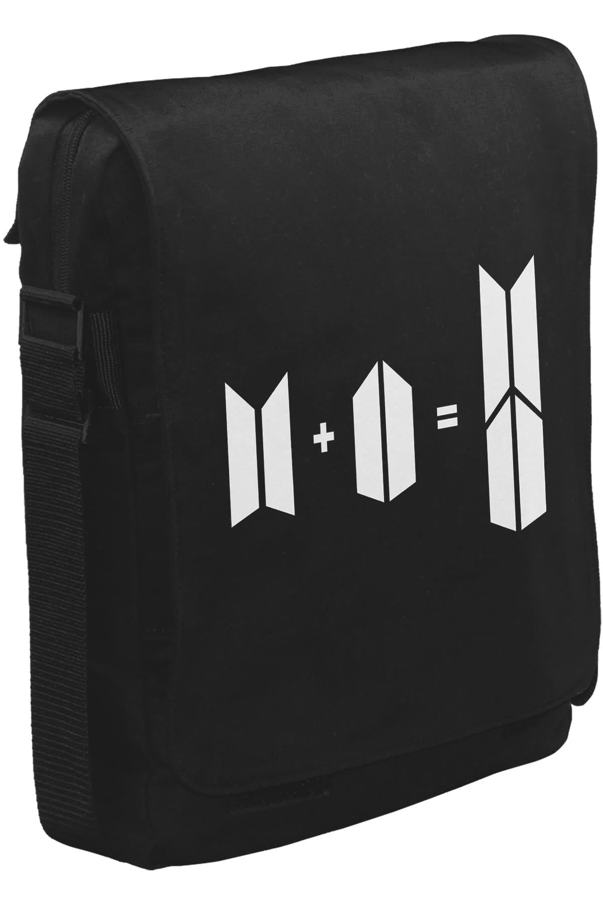 BTS -  Bts + Army Unisex Siyah Postacı Çanta