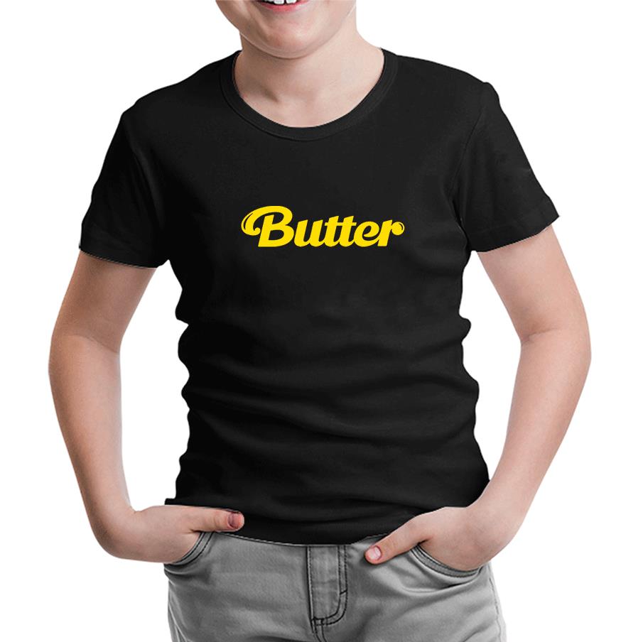 BTS - Butter Black Kids Tshirt