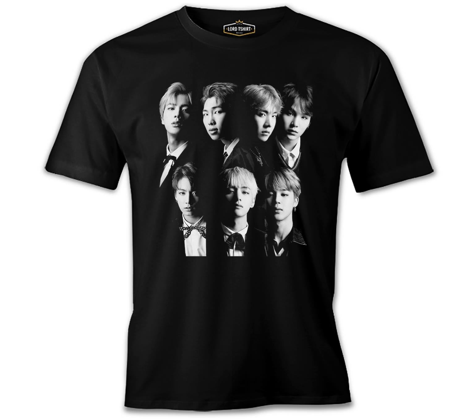 BTS - Group Siyah Erkek Tshirt
