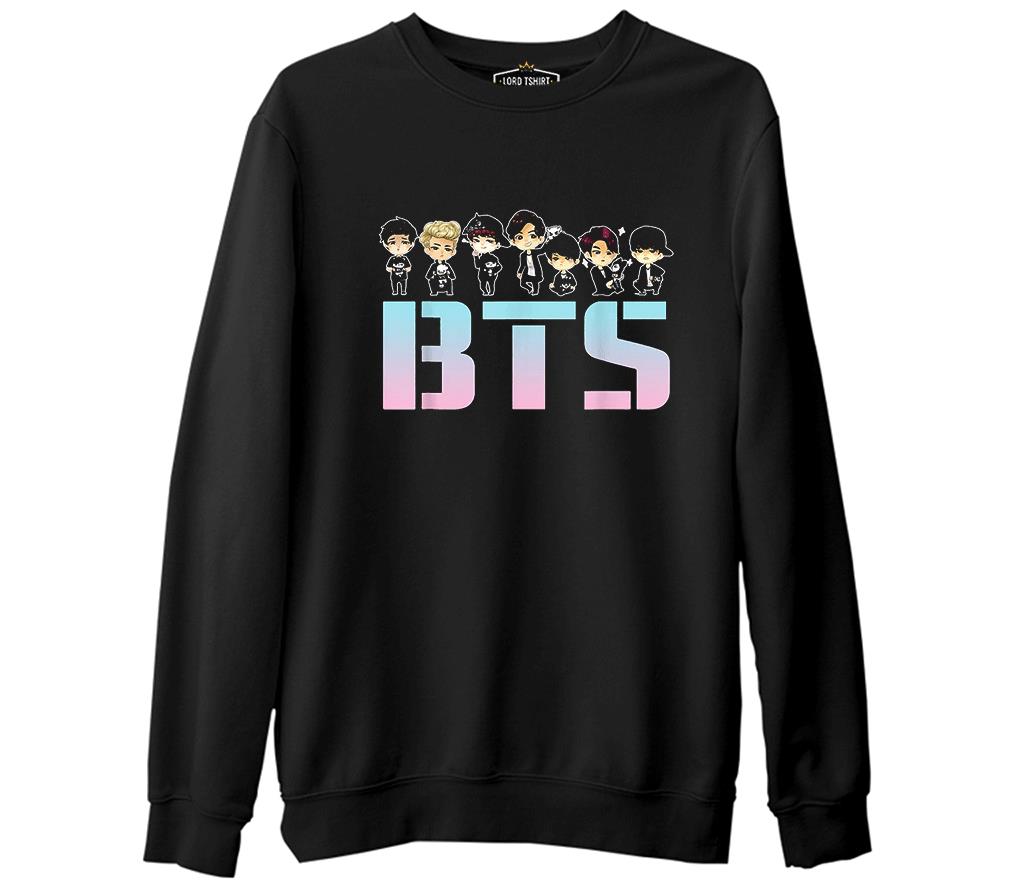 BTS - Guys Siyah Erkek Kalın Sweatshirt