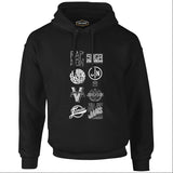 BTS - İmza Logo Siyah Erkek Fermuarsız Kapşonlu