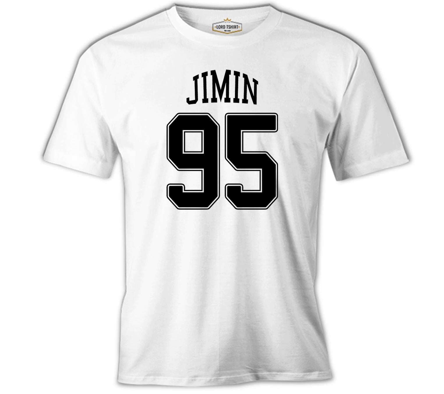 BTS - Jimin 95  Beyaz Erkek Tshirt