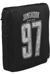 BTS -  Jungkook 97 Unisex Siyah Postacı Çanta