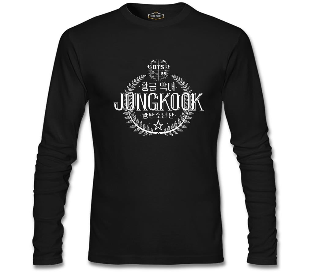 BTS -  Jungkook Siyah Erkek Sweatshirt