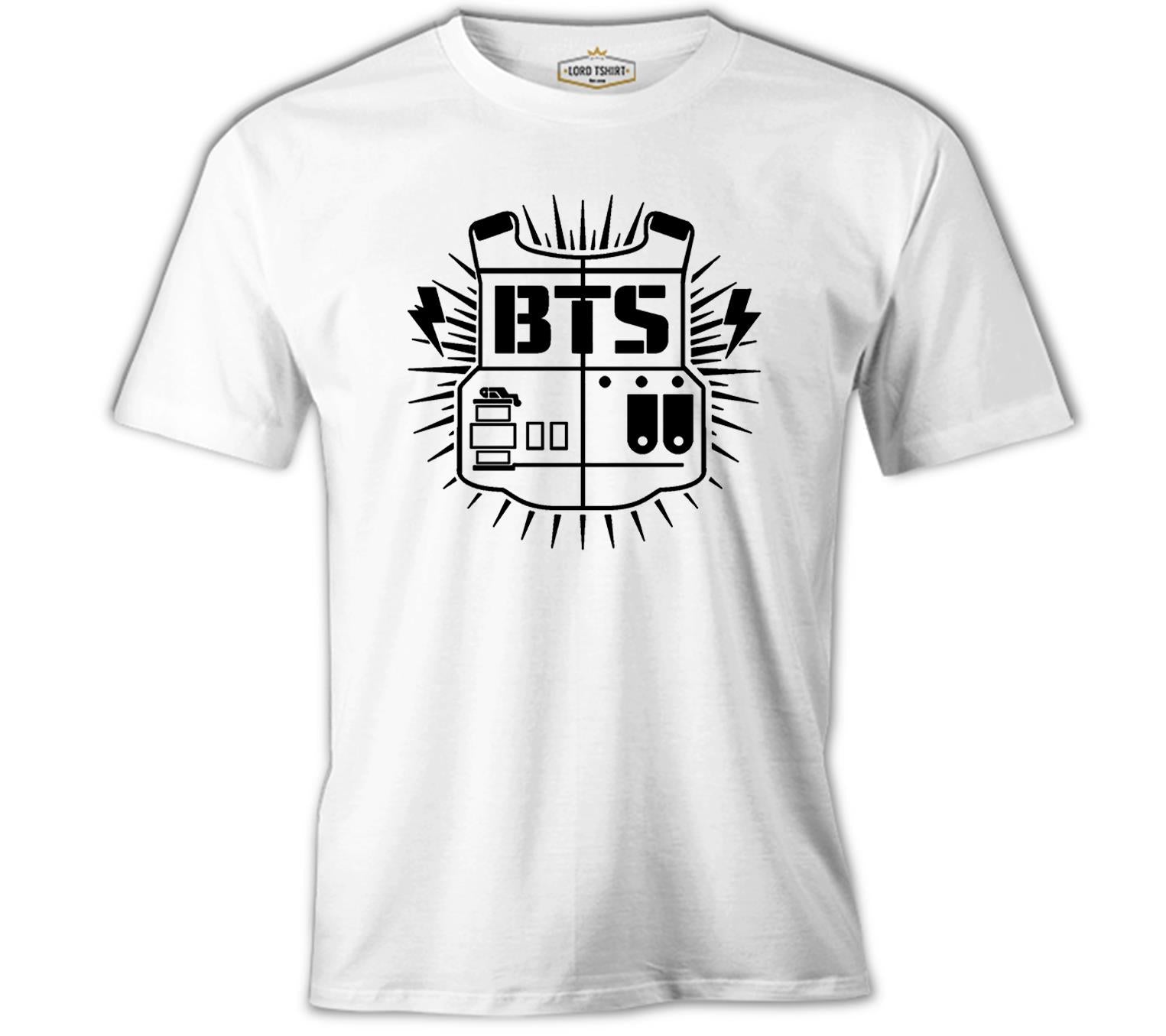 BTS Logo White Men's Tshirt 
