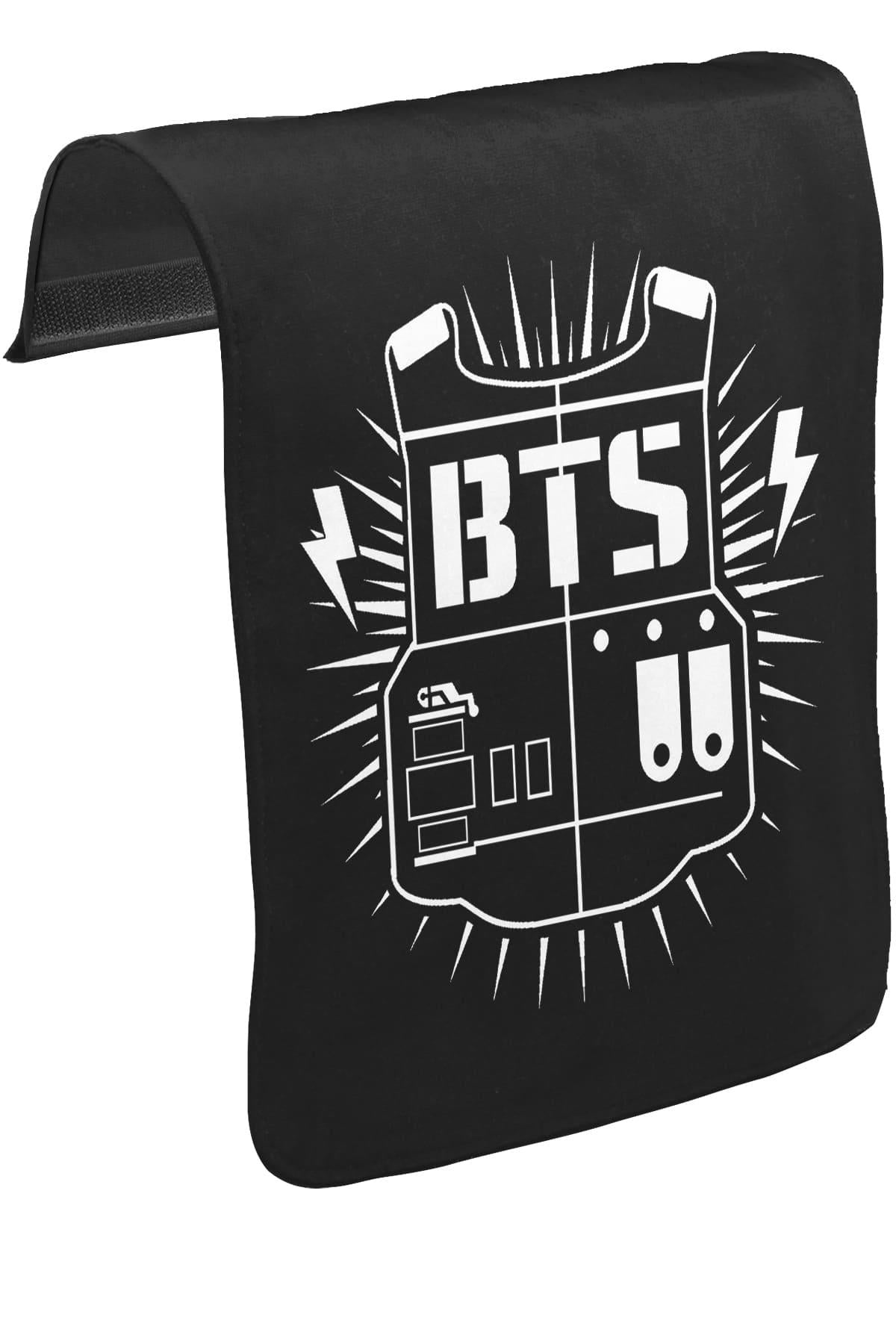 BTS - Logo Unisex Siyah Tak-Çıkar Postacı Çanta Kapağı CK-807