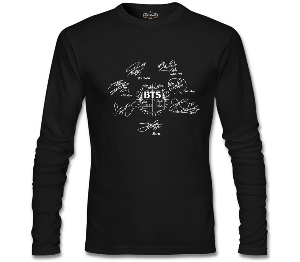 BTS -  Signs Siyah Erkek Sweatshirt