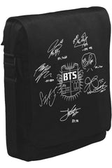 BTS -  Signs Unisex Siyah Postacı Çanta