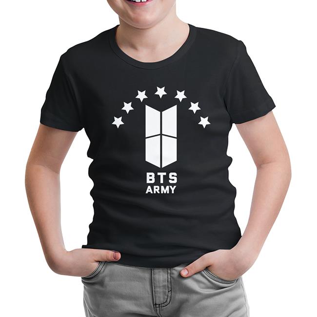 BTS - Stars Black Kids Tshirt