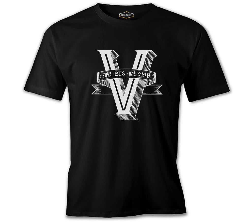 BTS -  V Siyah Erkek Tshirt
