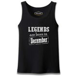 Burç - Born in December Vintage Siyah Erkek Atlet