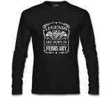 Burç - Born in February Crown Black Men's Sweatshirt 