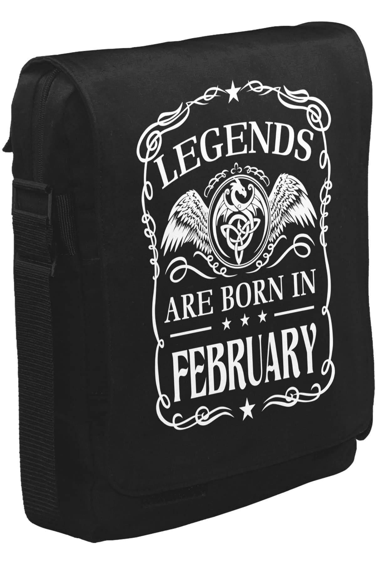 Burç - Born in February Crown Unisex Siyah Postacı Çanta