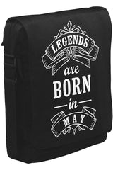 Burç - Born in May Legends  Unisex Siyah Postacı Çanta