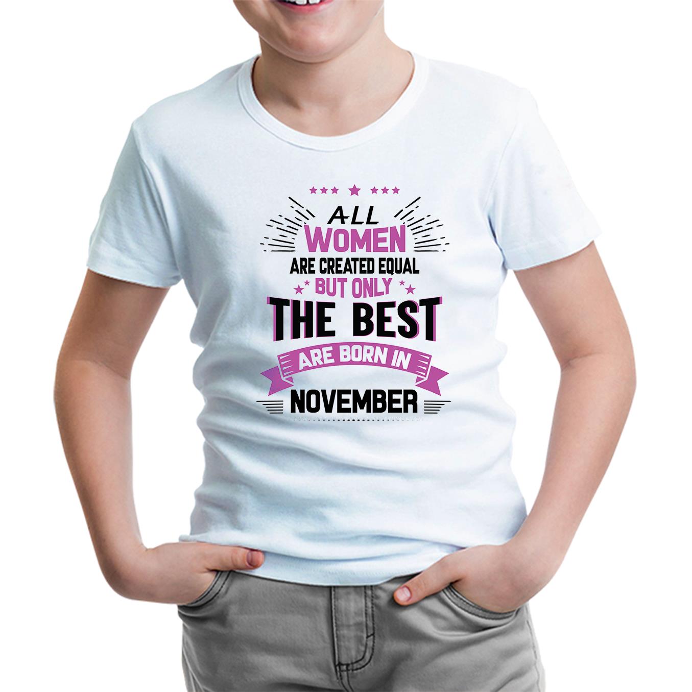 Burç - Born in NoveÇBer Beyaz Çocuk Tshirt
