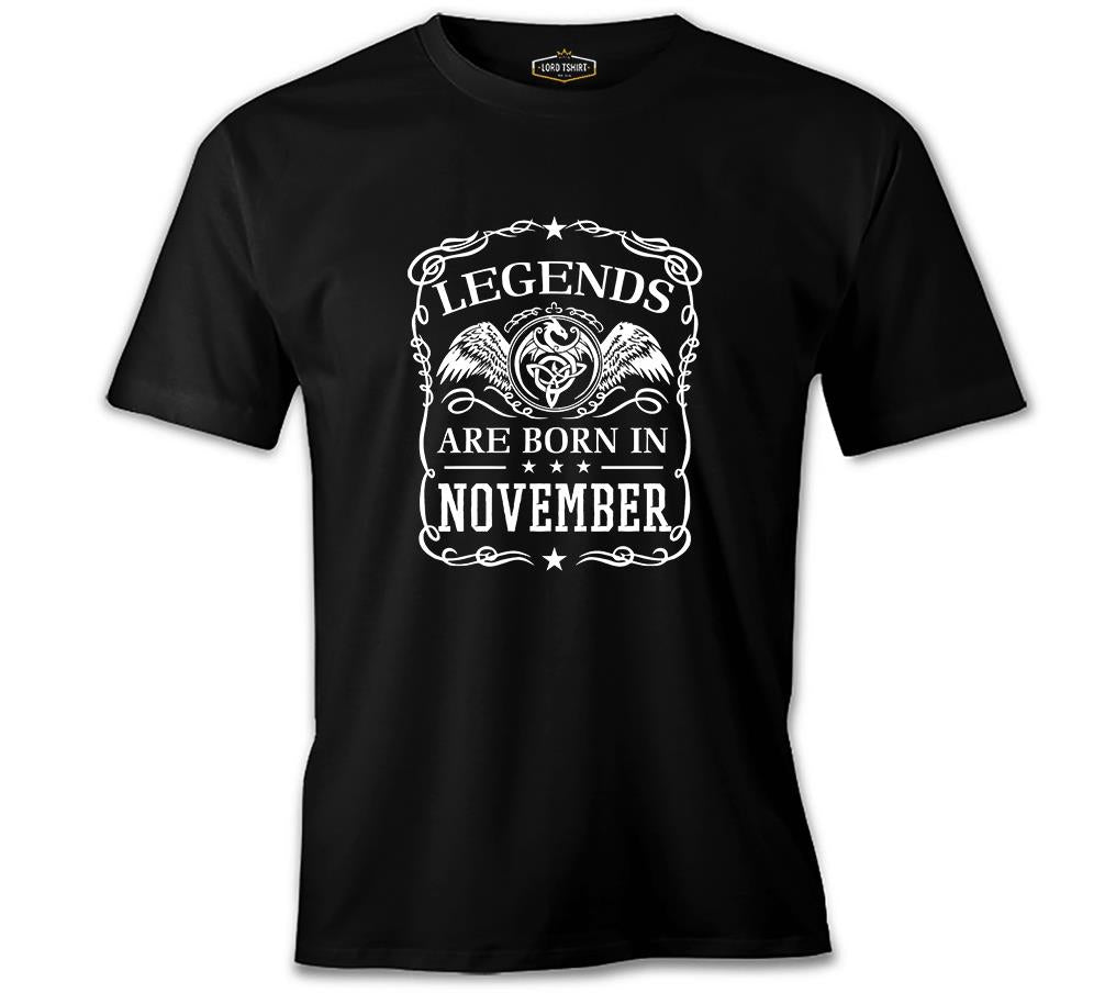 Burç - Born in November Crown Siyah Erkek Tshirt