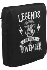 Burç - Born in November Hogwarts Unisex Siyah Postacı Çanta