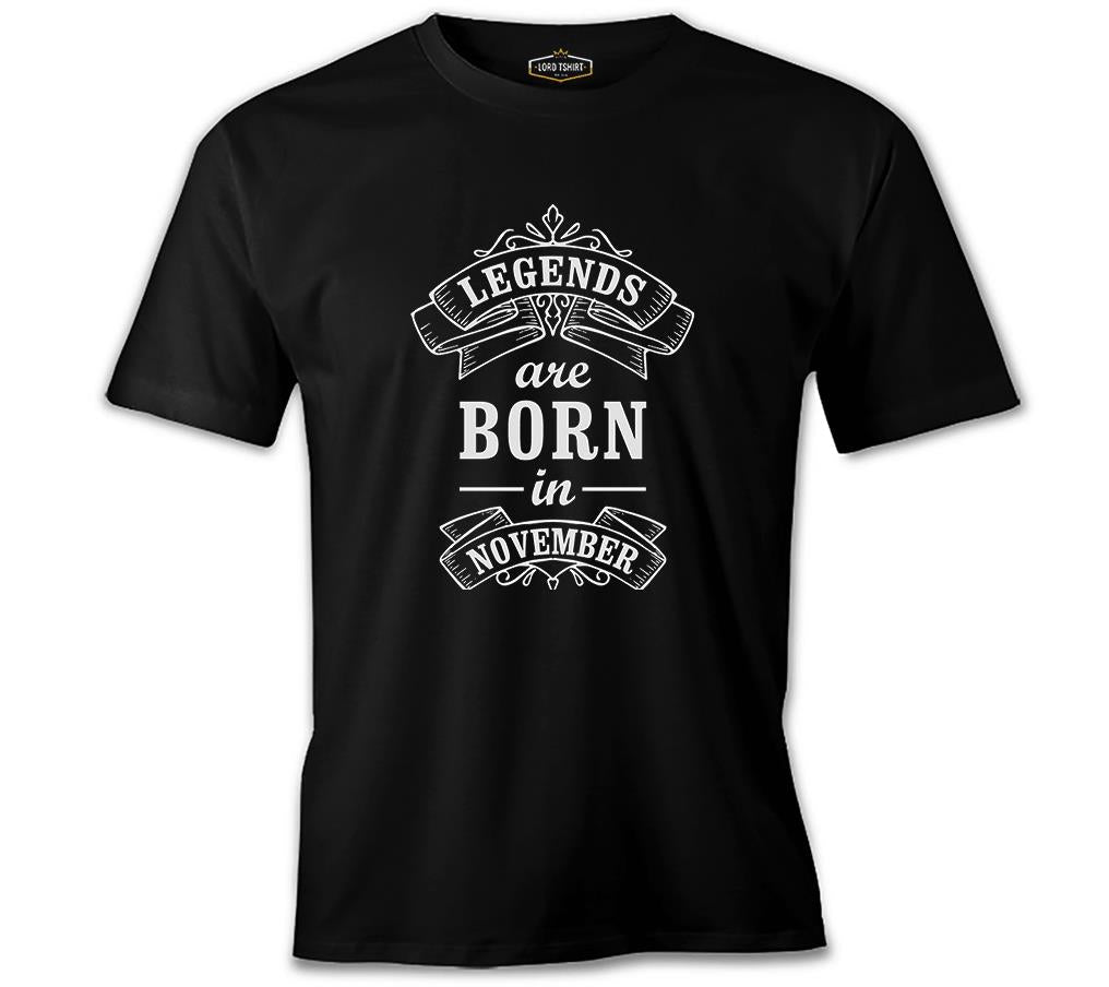 Burç - Born in November Legends Siyah Erkek Tshirt