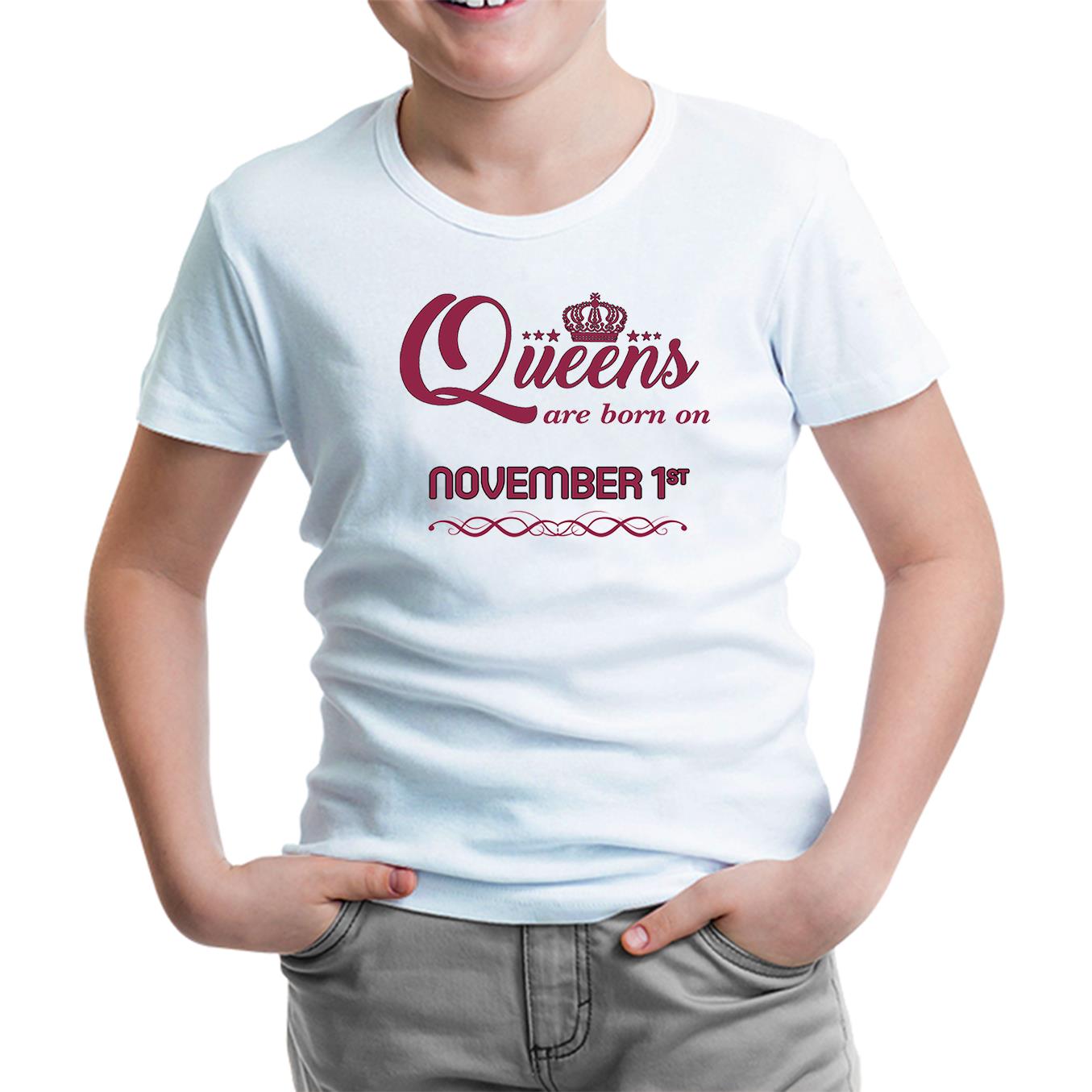 Burç - Born on NoveÇBer Beyaz Çocuk Tshirt