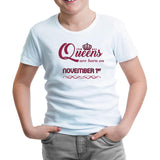 Burç - Born on NoveÇBer Beyaz Çocuk Tshirt