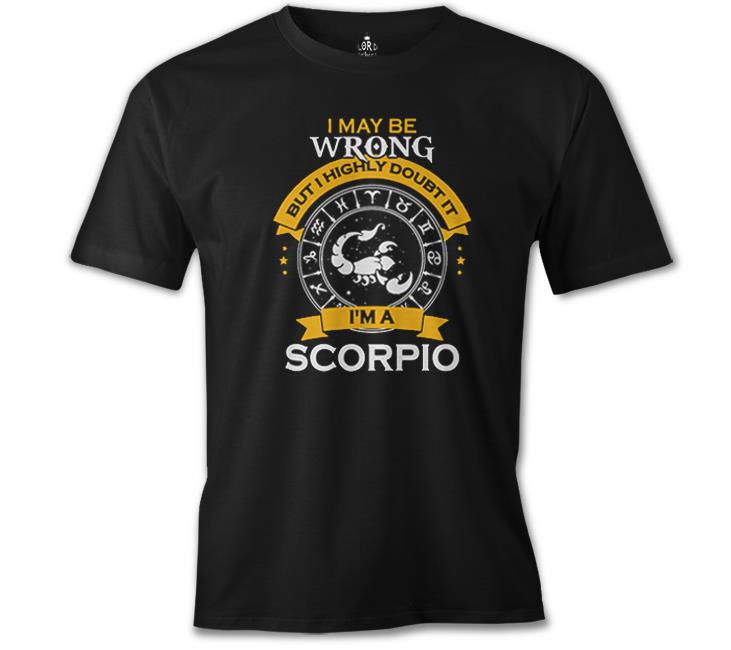 Burç - I'am a Scorpio Siyah Erkek Tshirt