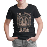 Burç İkizler - Born in June Siyah Çocuk Tshirt