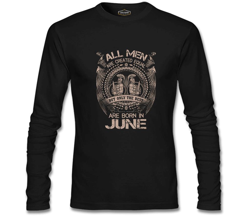 Burç İkizler - Born in June Siyah Erkek Sweatshirt