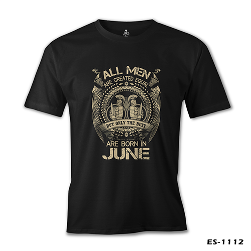 Burç İkizler - Born in June Siyah Erkek Tshirt