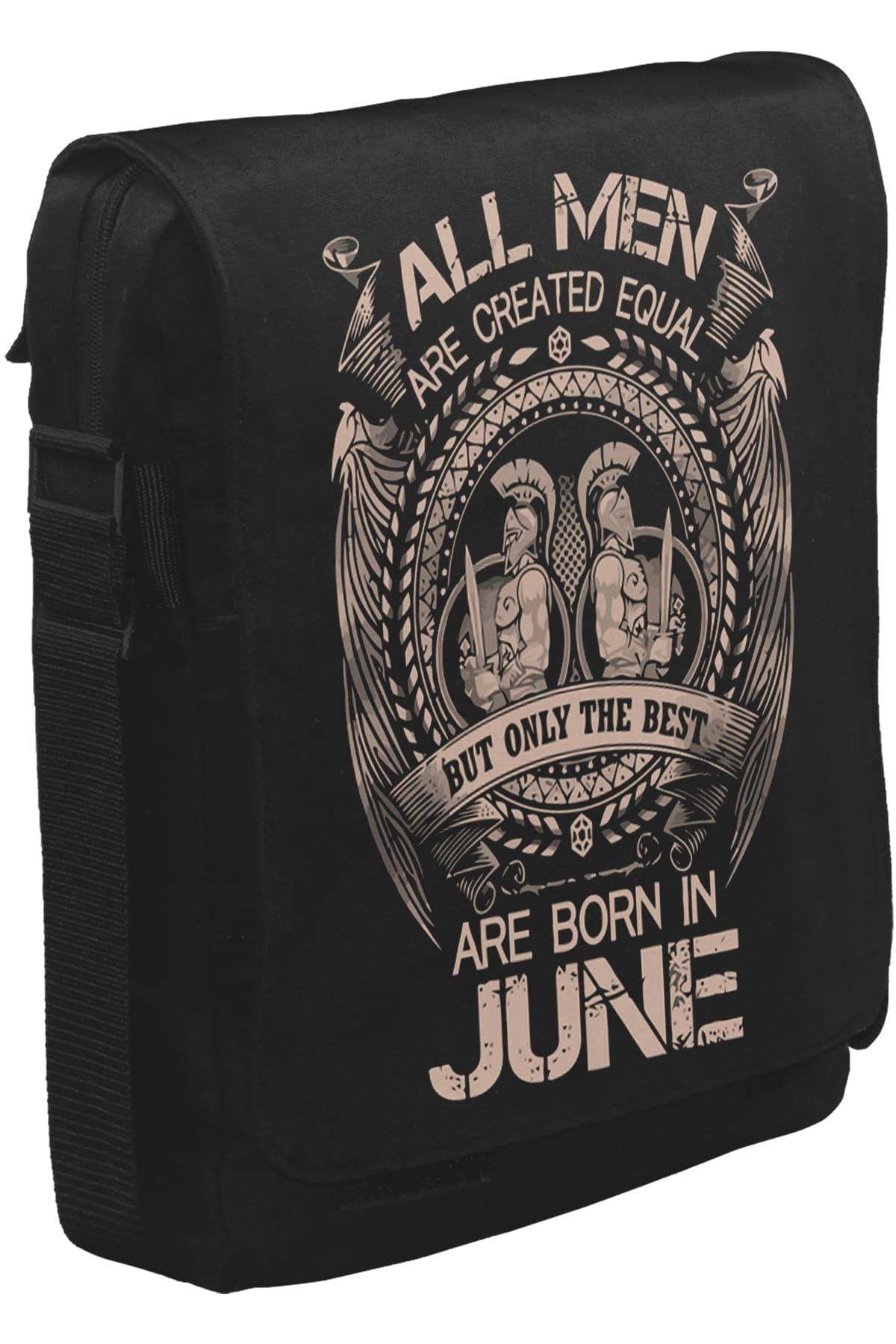 Burç İkizler - Born in June Unisex Siyah Postacı Çanta