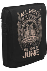 Burç İkizler - Born in June Unisex Siyah Postacı Çanta