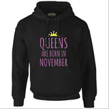 Burç - November Queens Siyah Erkek Fermuarsız Kapşonlu